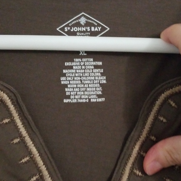 Womans brown 3/4 sleeve top - Picture 2 of 3